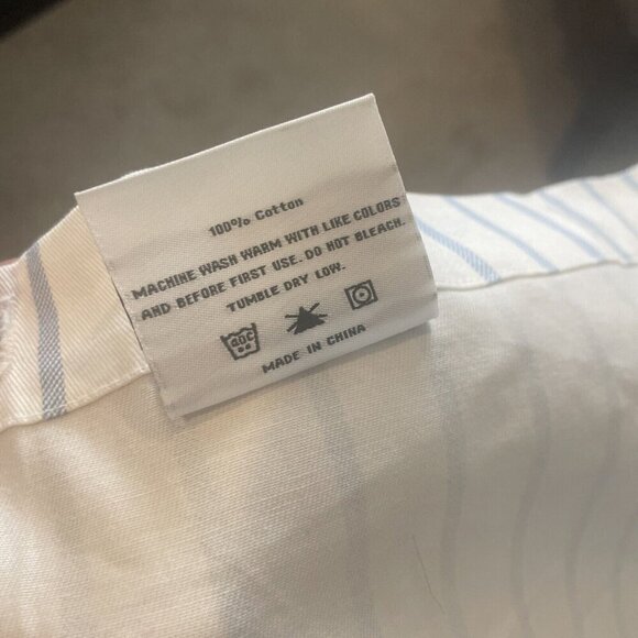 Laura Ashley Nautical Seaside Shower Curtain 71" x 68" Beach Yellow Cotton Vtg - Picture 7 of 8